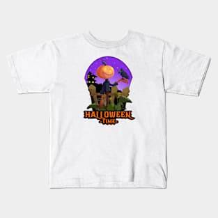 Halloween Time With Jack O Lantern Kids T-Shirt